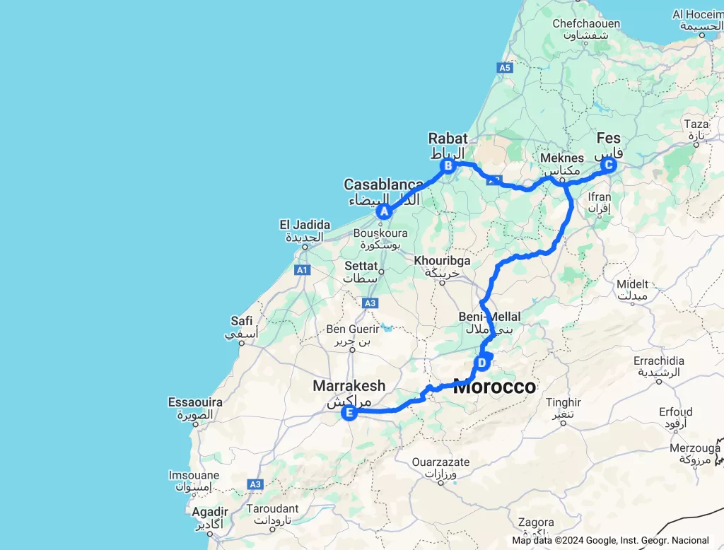 one week Morocco itinerary