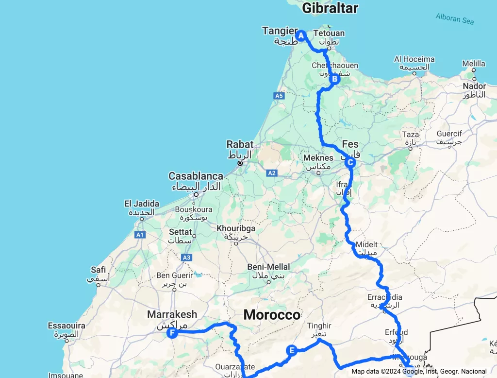 6 Days Tour From Tangier To Marrakech